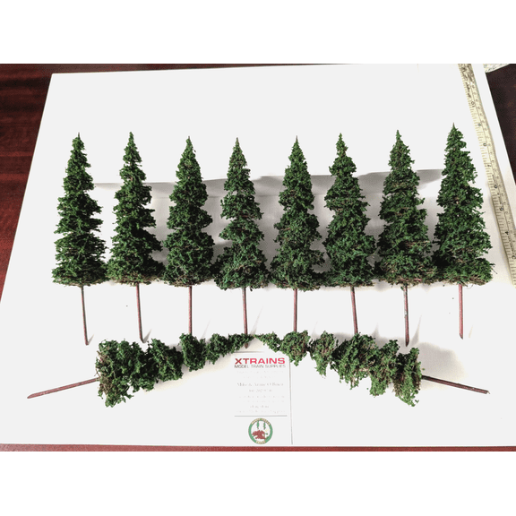 MOOSE CREEK TREES - Fir / Pine Trees (7" x 10 Trees) Model Trees - HO N Z Scale