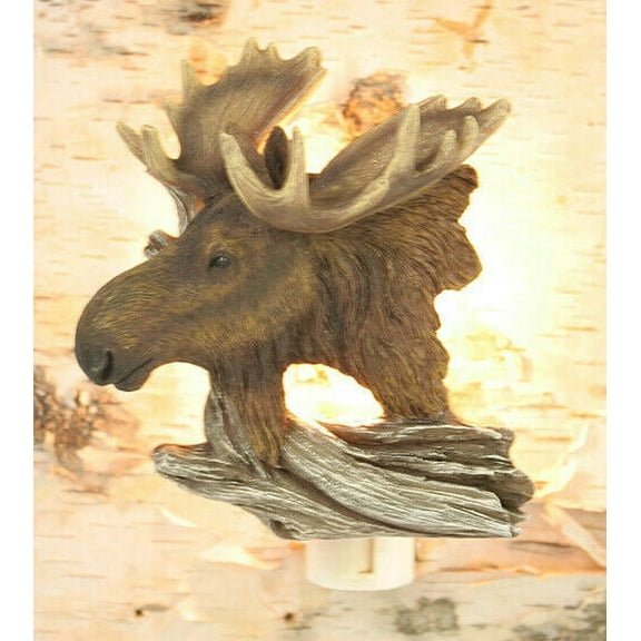 MOOSE HEAD Electric Night Light, 5" Tall, by Slifka