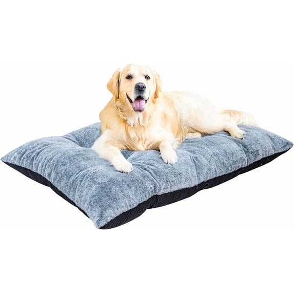 MOOSENG Dog Bed 43.7 Inch Plush Faux Fur Pet Mattress with Non Slip Bottom for Medium and Large Dogs Medium