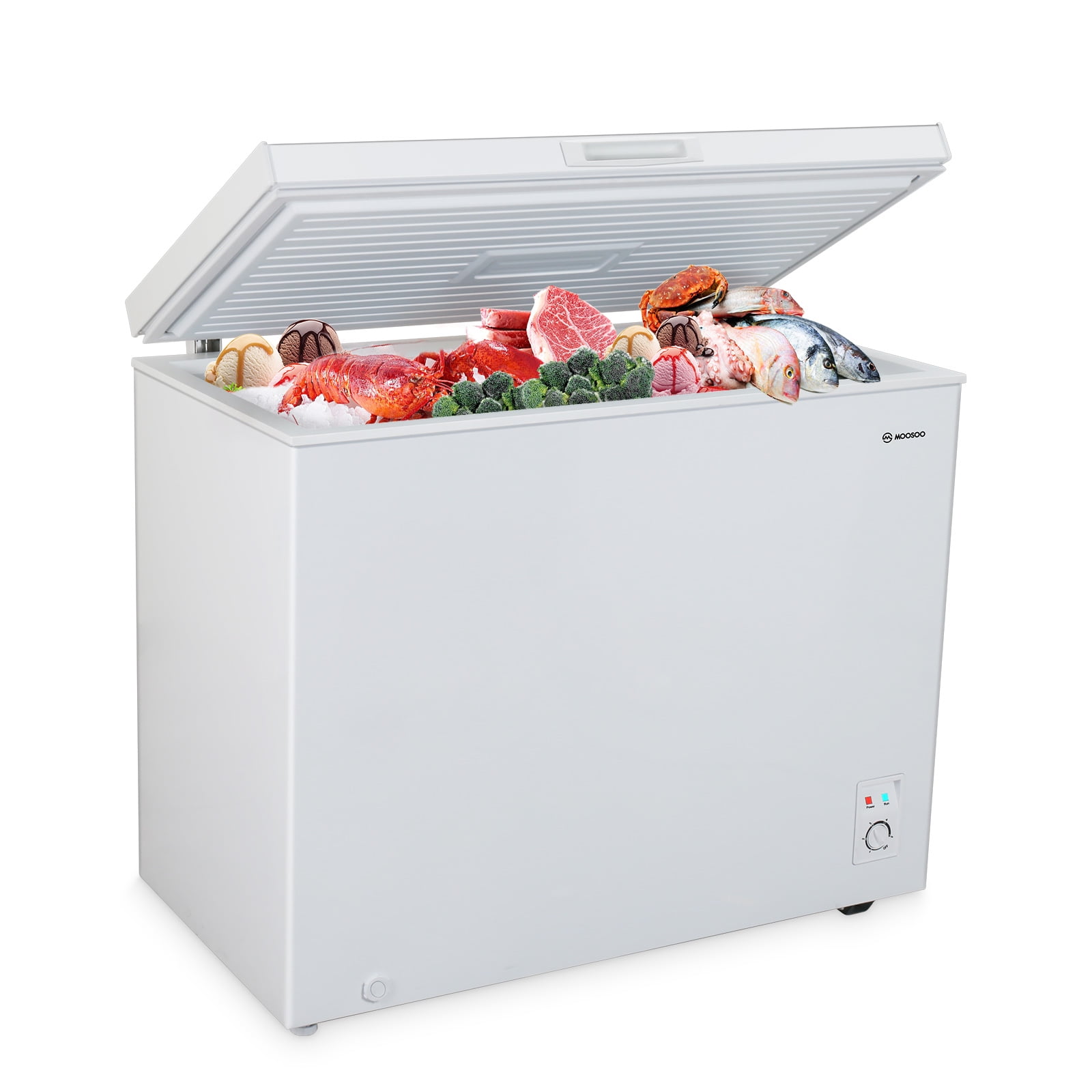 MOOSOO 7 Cu ft Chest Freezer, Energy Saving Compact Deep Fridge