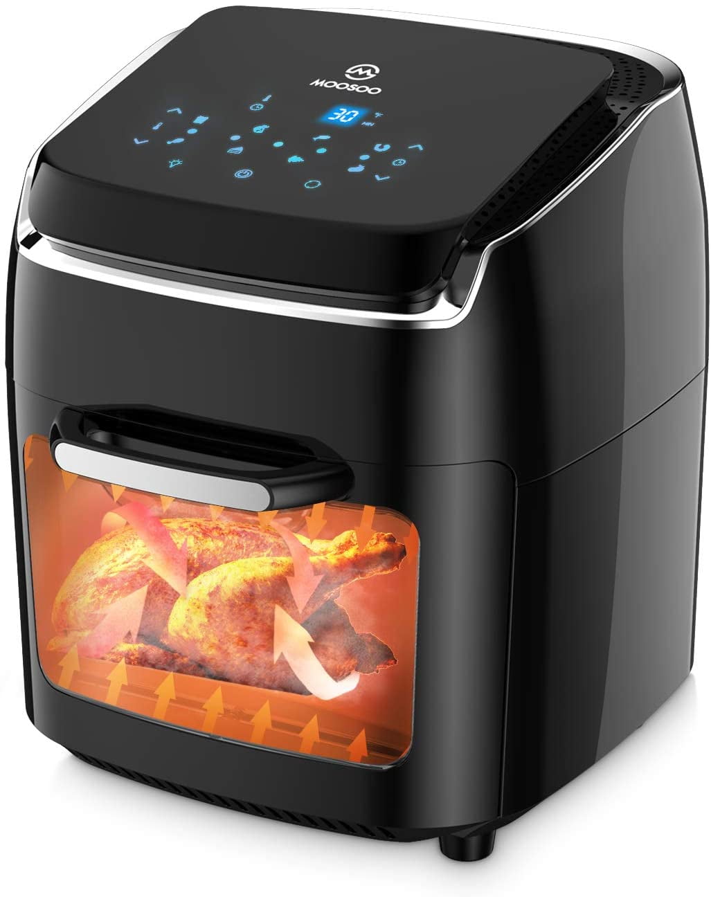 MOOSOO 8-in-1 Air Fryer, 12.7Qt Air Fryer Toaster Oven with