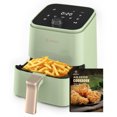 MOOSOO Air Fryer, 1200W 2 Qt Air Fryer Oven, LED Display Touchscreen