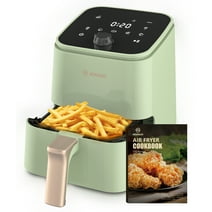 MOOSOO Air Fryer, 1200W 2 Qt Air Fryer Oven, LED Display Touchscreen with Time/Temp Control