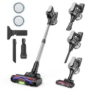 VACFORE Cordless Stick Vacuum Cleaner, Rechargeable Lightweight Vacuum with Green LED Headlight for Pet Hair