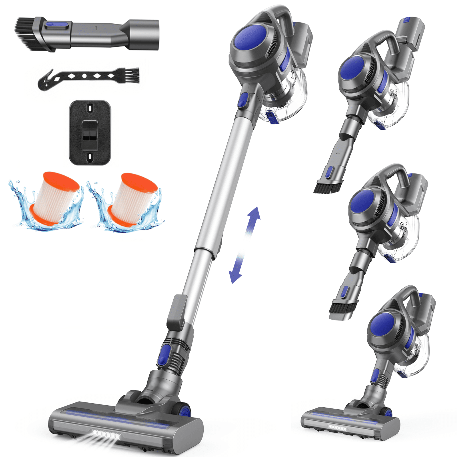 MOOSOO Cordless Stick Vacuum Cleaner Lightweight for Carpet Floor Pet Hair Home XL-618A