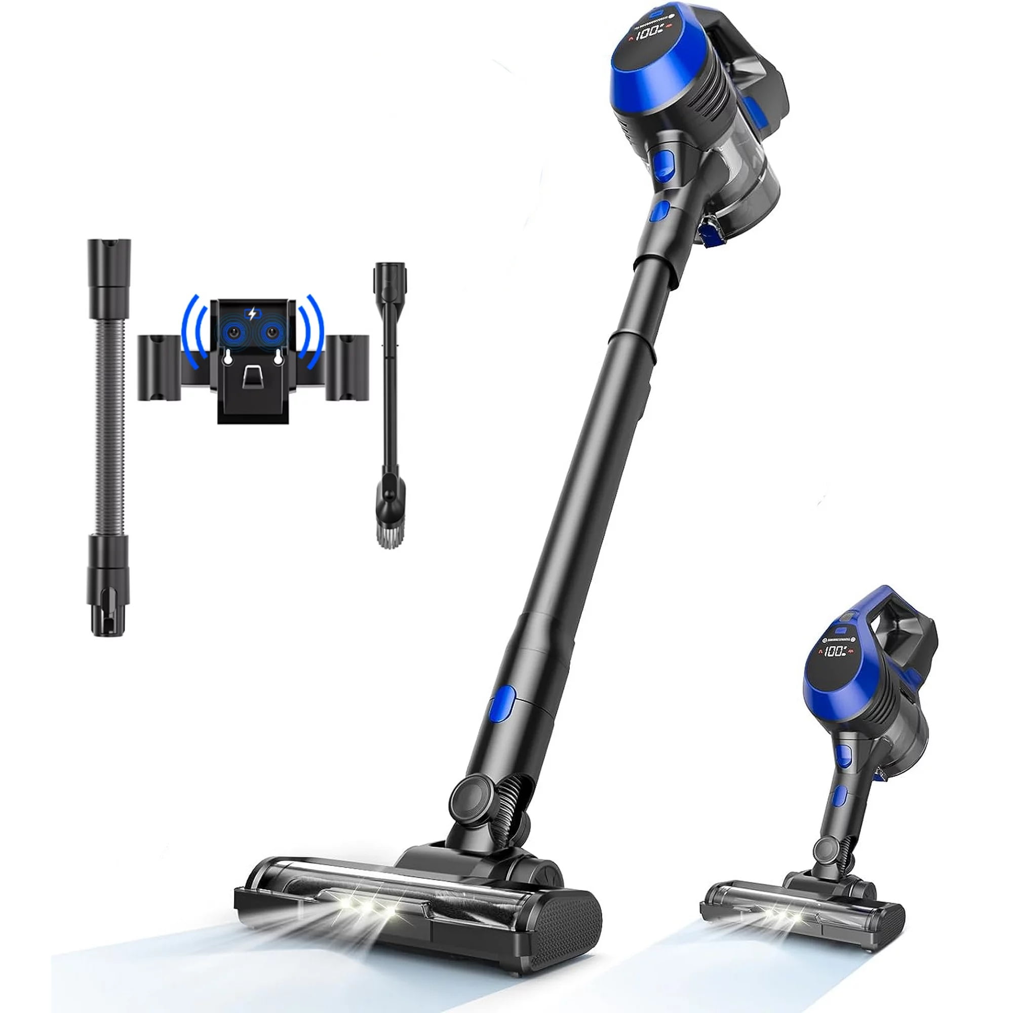 MOOSOO Cordless Vacuum 2in1 Stick Vacuum Cleaner with Large LED