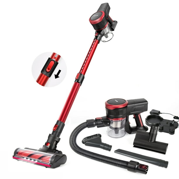MOOSOO Cordless Vacuum 23Kpa Quiet Yet Powerful Lightweight Stick Vacuum Cleaner with Rich Accessories K17