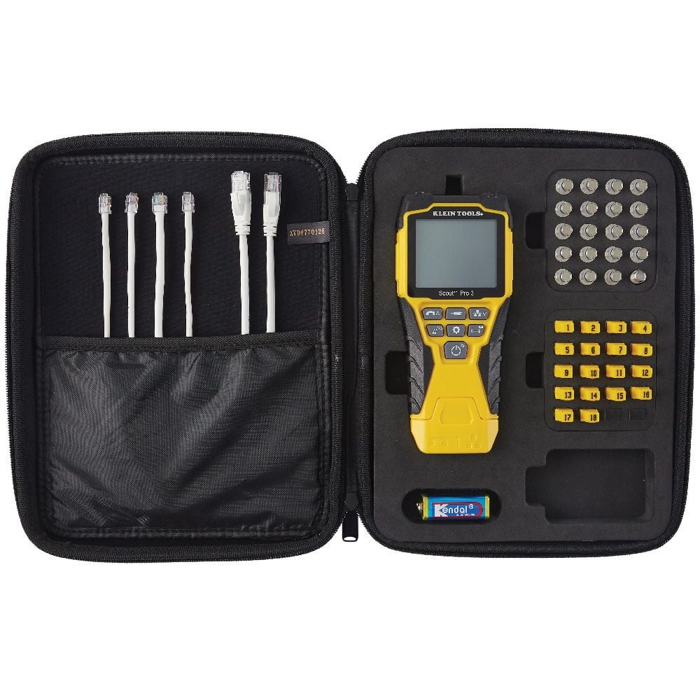 Klein Tools VDV501-852 Cable Tester with Remote, VDV Scout Pro 3 Test Kit Locates and Tests Voice, Data and Video Cables w/Locator Remotes, PoE