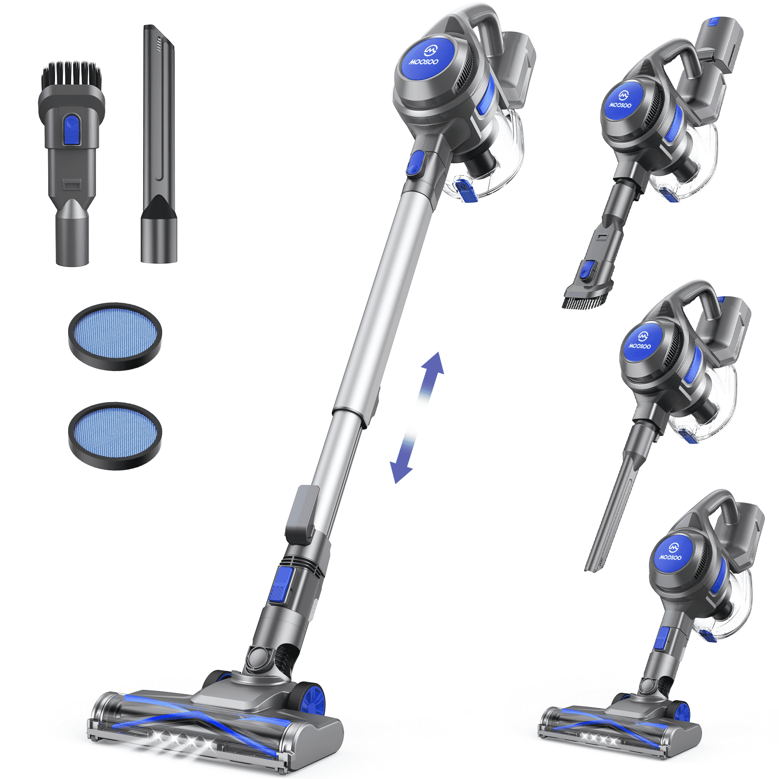 MOOSOO Cordless Stick Vacuum Cleaner Lightweight for Carpet Floor