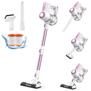 MOOSOO Cordless Vacuum Lightweight Stick Vacuum Cleaner for Carpet Hard Floor Pet Hair Home