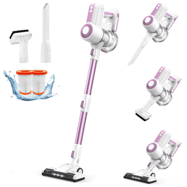 MOOSOO Cordless Vacuum Lightweight Stick Vacuum Cleaner for Carpet Hard Floor Pet Hair Home