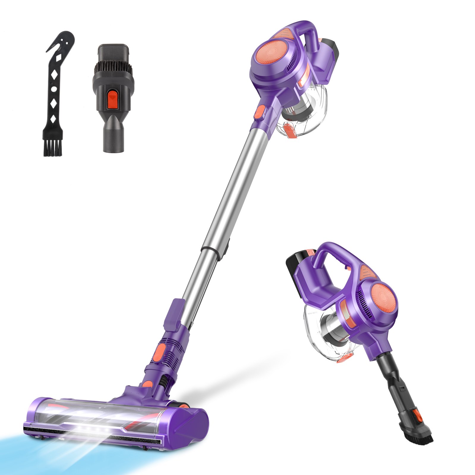 MOOSOO Cordless Vacuum Strong Suction Quiet Lightweight 4 in 1 Stick Vacuum Cleaner - image 1 of 8
