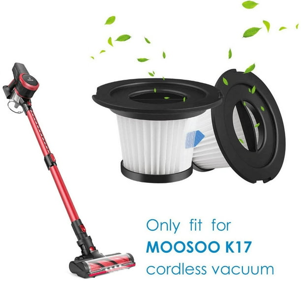 MOOSOO HEPA Filter for K17 Cordless Vacuum 2 Sets Walmart Business Supplies