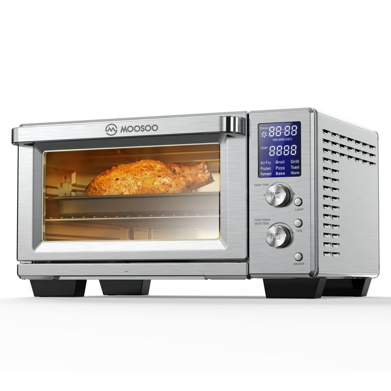 MOOSOO New Air Fryer, Stainless Steel Air Fryer Oven, 30 Quart Large  Capacity, Knob Control 