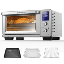 MOOSOO New Air Fryer, Stainless Steel Air Fryer Oven, 30 Quart Large Capacity, Knob Control