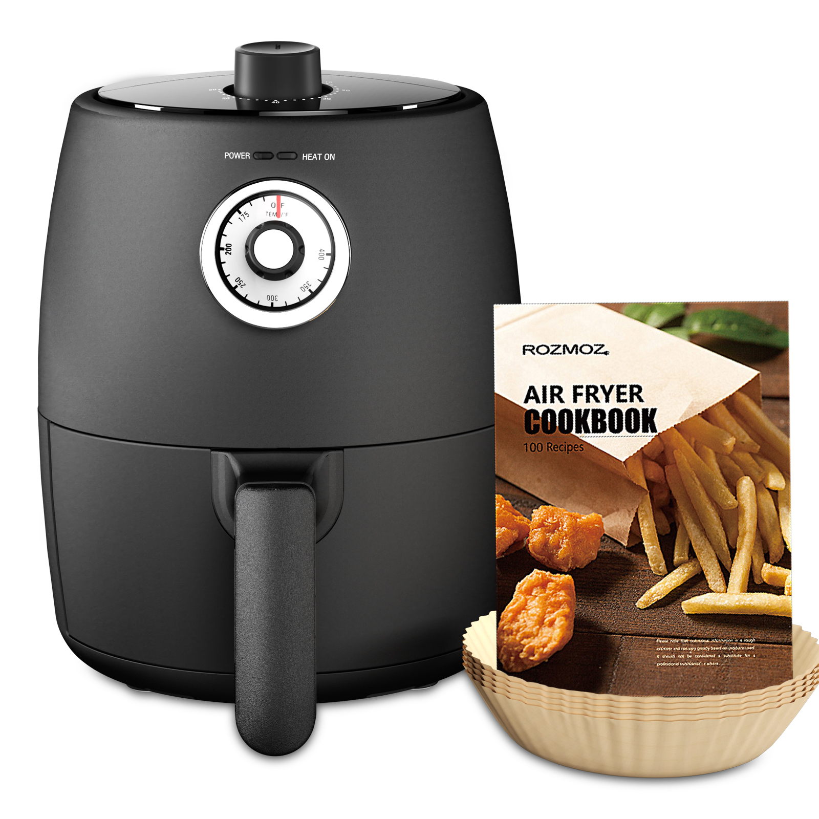 MOOSOO Small Air Fryer, 2 Quart Electric Oil-Less Air Fryer Oven Cooker with Air Fryer Liner, Cookbook - image 1 of 8