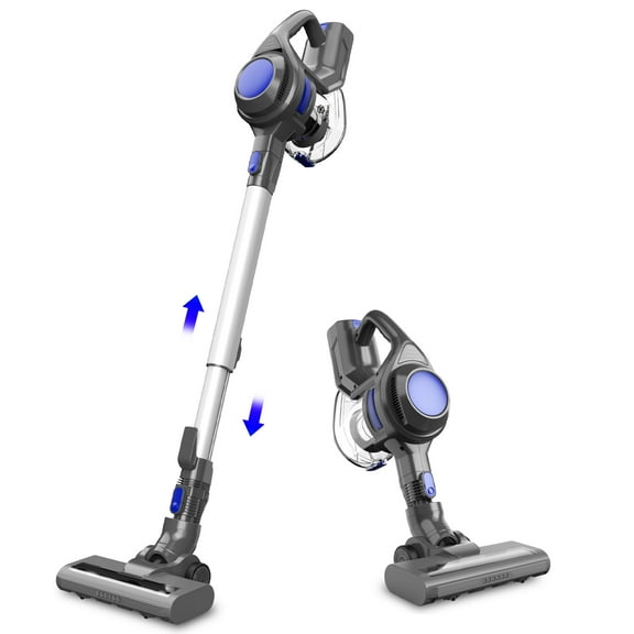 Maircle Cordless Stick Vacuum, Power Suction, Headlight Motorized Brush, Lightweight Free-Standing for Hard Floor, Carpet Pet Hair, Purple