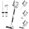 thumbnail image 1 of MOOSOO Stick Vacuum Cleaner, 6-in-1 Lightweight Cordless Vacuum for Hard Floor Carpet Pet Hair, L12 Black, 1 of 9