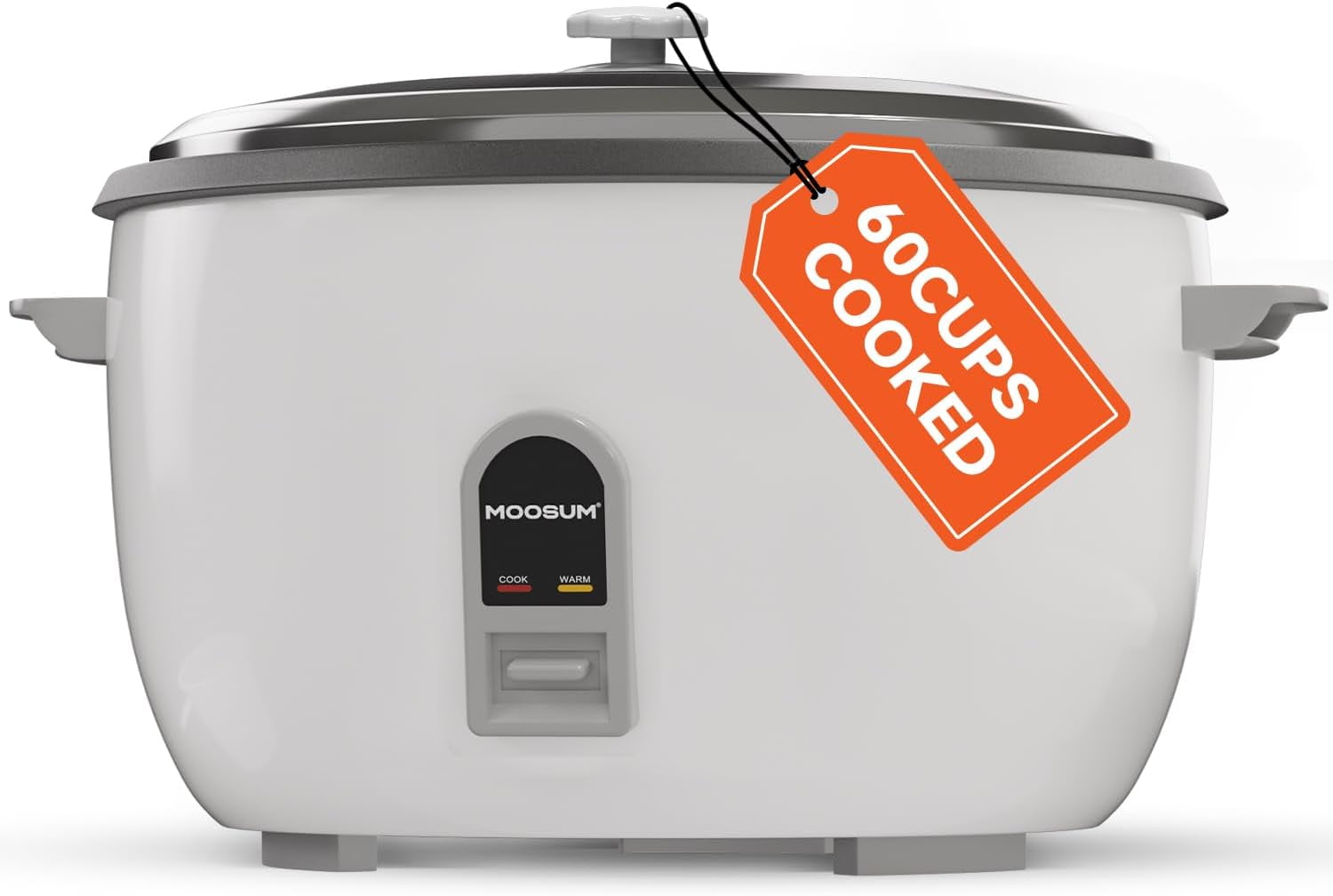 MOOSUM Commercial Rice Cooker, Large Capacity 30-Cup (UnCooked), 60-Cup (Cooked) with One Touch Operation and 12-Hour Keep Warm,Easy to Use and clean,1600W