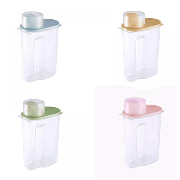 MOOSUP Food Sealed Clear Canister Jar With Lid, Household Kitchen Storage Cans, For Dried Fruit Snacks Sugar Rice Cookies, Leak-Free, 1.9/2.5L