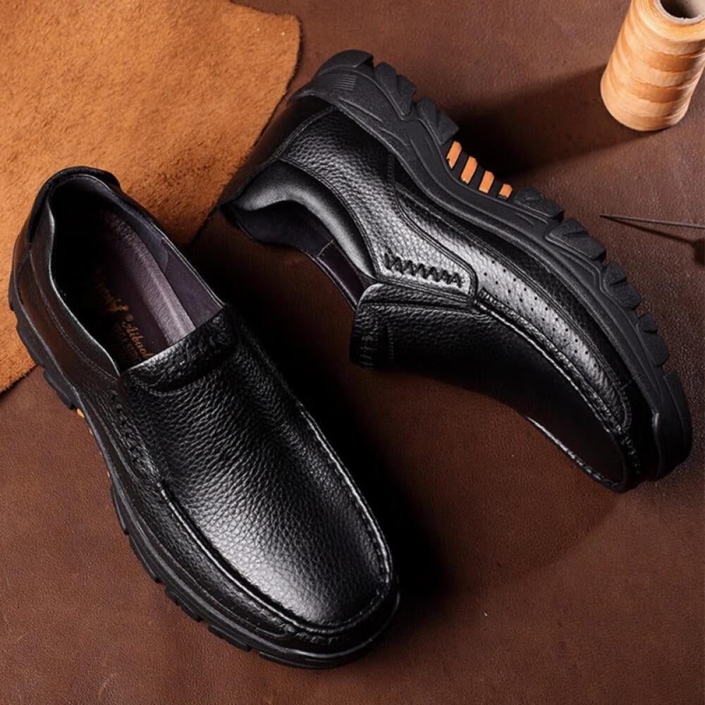 Casual business mens soft clearance leather shoes