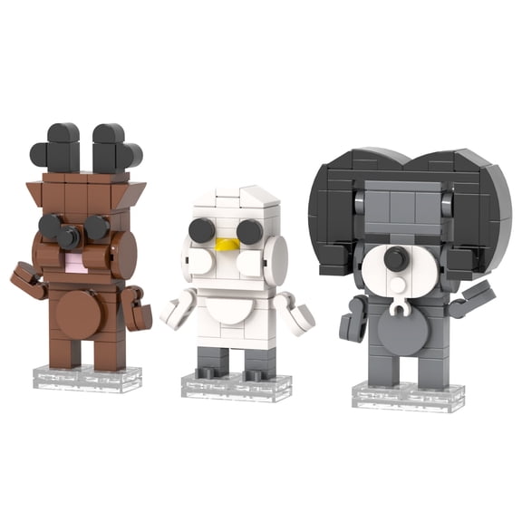 MOOXI 99 Nights Forest Mini Reindeer,Ram,Owl Action Figures Building Block Set,FNAF Classic Creative Building Blocks Children Kit,Gifts for Kids(171pcs)