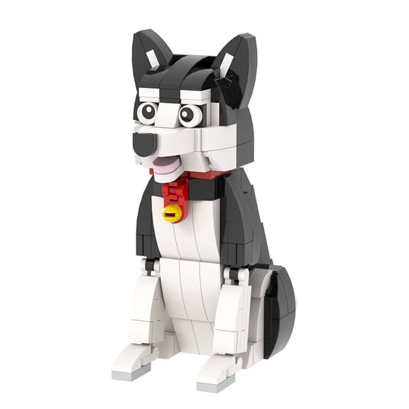 MOOXI Animals Husky Building Set,Creative Cute Dog Building Blocks Children Kits,Gifts for Animals Fans(232pcs)