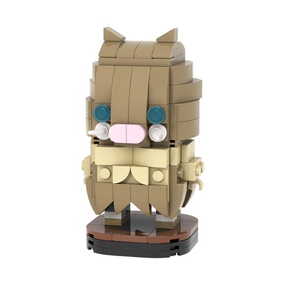 MOOXI Anime Demons Hashibira Inosuke BrickHeadz Slayers Building Set,Creative Cute Building Blocks Children Kits,Gifts for Amime Fans(171pcs)