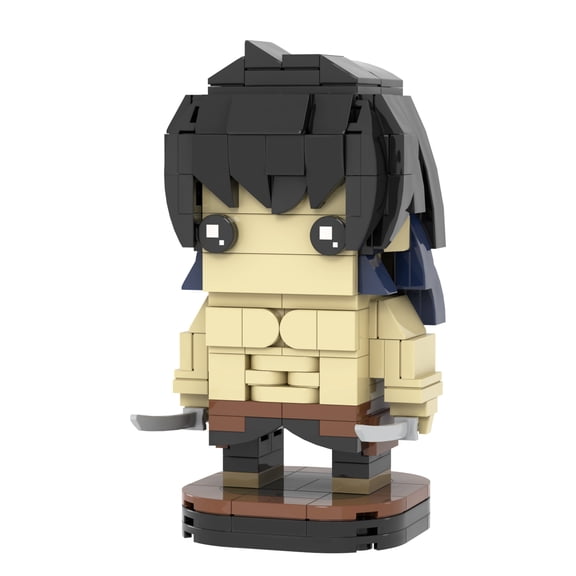 MOOXI Anime Demons Hashibira Inosuke BrickHeadz Slayers Building Set,Creative Cute Building Blocks Children Kits,Gifts for Amime Fans(200pcs)