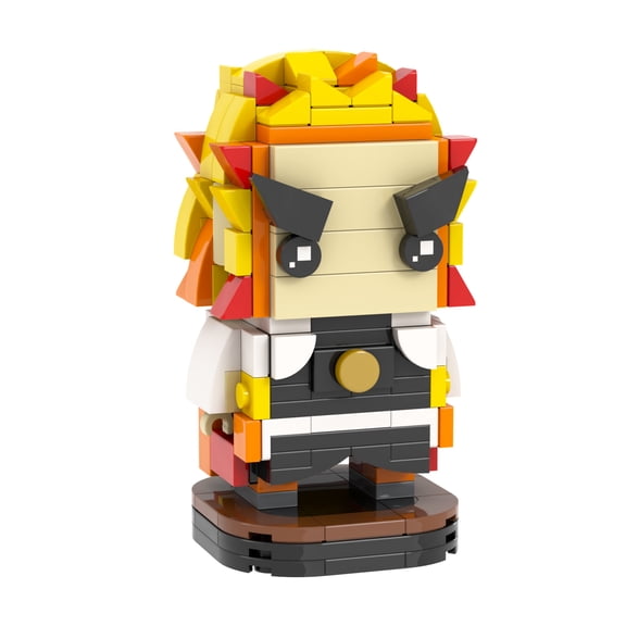 MOOXI Anime Demons Rengoku Kyoujurou BrickHeadz Slayers Building Set,Creative Cute Building Blocks Children Kits,Gifts for Amime Fans(197pcs)