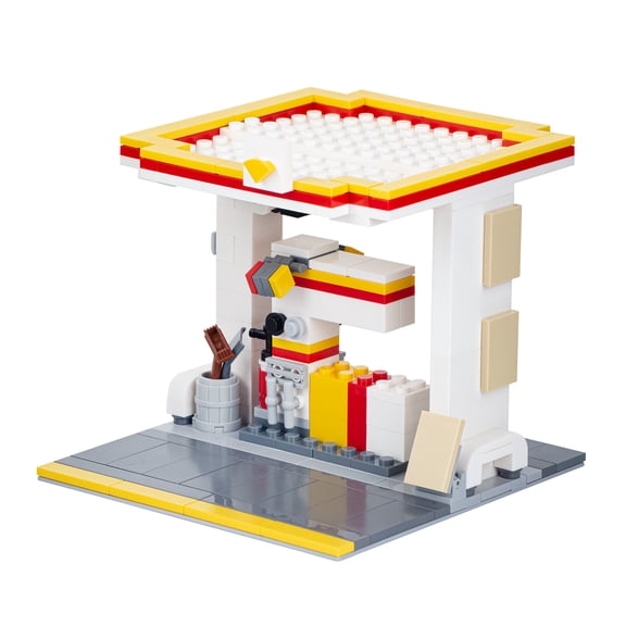 MOOXI City Gas Station Building Set, Classic Creative Building Blocks Children Kit,Gifts for Kids(192pcs)