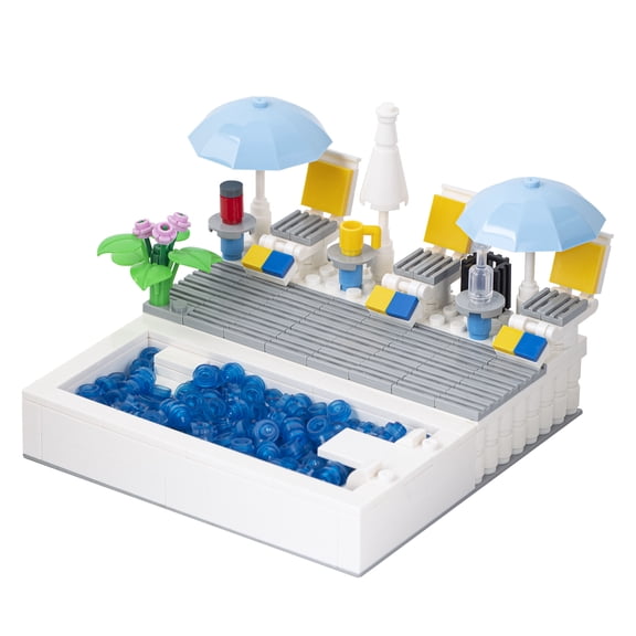 MOOXI City Swimming Pool Building Set, Classic Creative Building Blocks Children Kit,Gifts for Kids(583pcs)