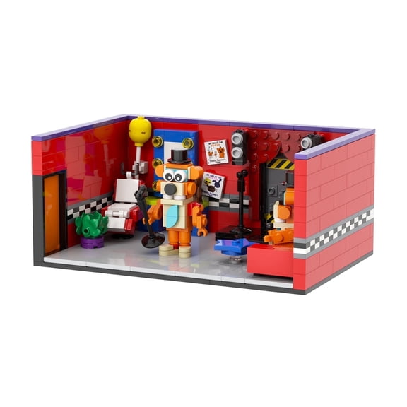 MOOXI Five Nights Security Breach Freddy Dressing Room Building Set,FNAF Classic Horror Game Scene Kit Compatible with Lego,Gifts for Kids(521pcs)