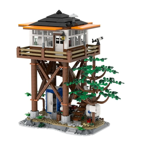 MOOXI Forest Lookout Tower Building Set,Classic Creative Building Blocks Children Kit,Gifts for Kids(1199pcs)