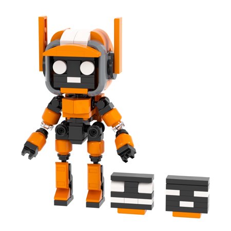 MOOXI Love-Death-K-VRC Robots Brick headz Buiding Block,Creative Building Block Action Figure Set,Gift for Boys and Girls(159pcs)