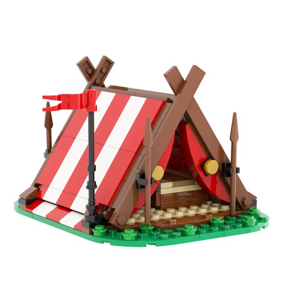 MOOXI Medieval Knights Viking Tent Building Set,Classic Creative Building Blocks Children Kit,Gifts for Kids(231pcs)