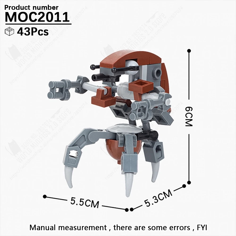 MOOXI-MOC 61Pcs Space Wars Camouflage Minifigs & Weapon Pack - Compatible Building Set