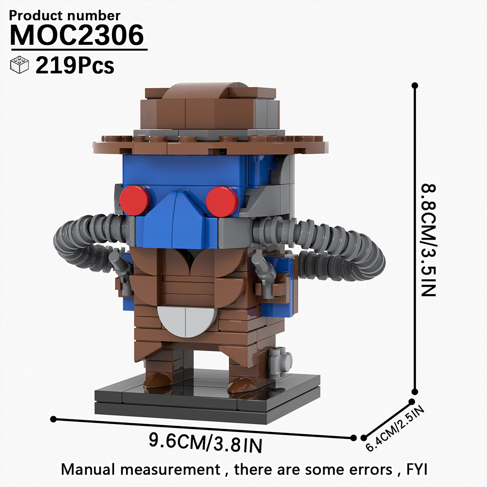 MOOXI Model Series BrickHeadsed Set MOC Bricks Action Figure Model ...