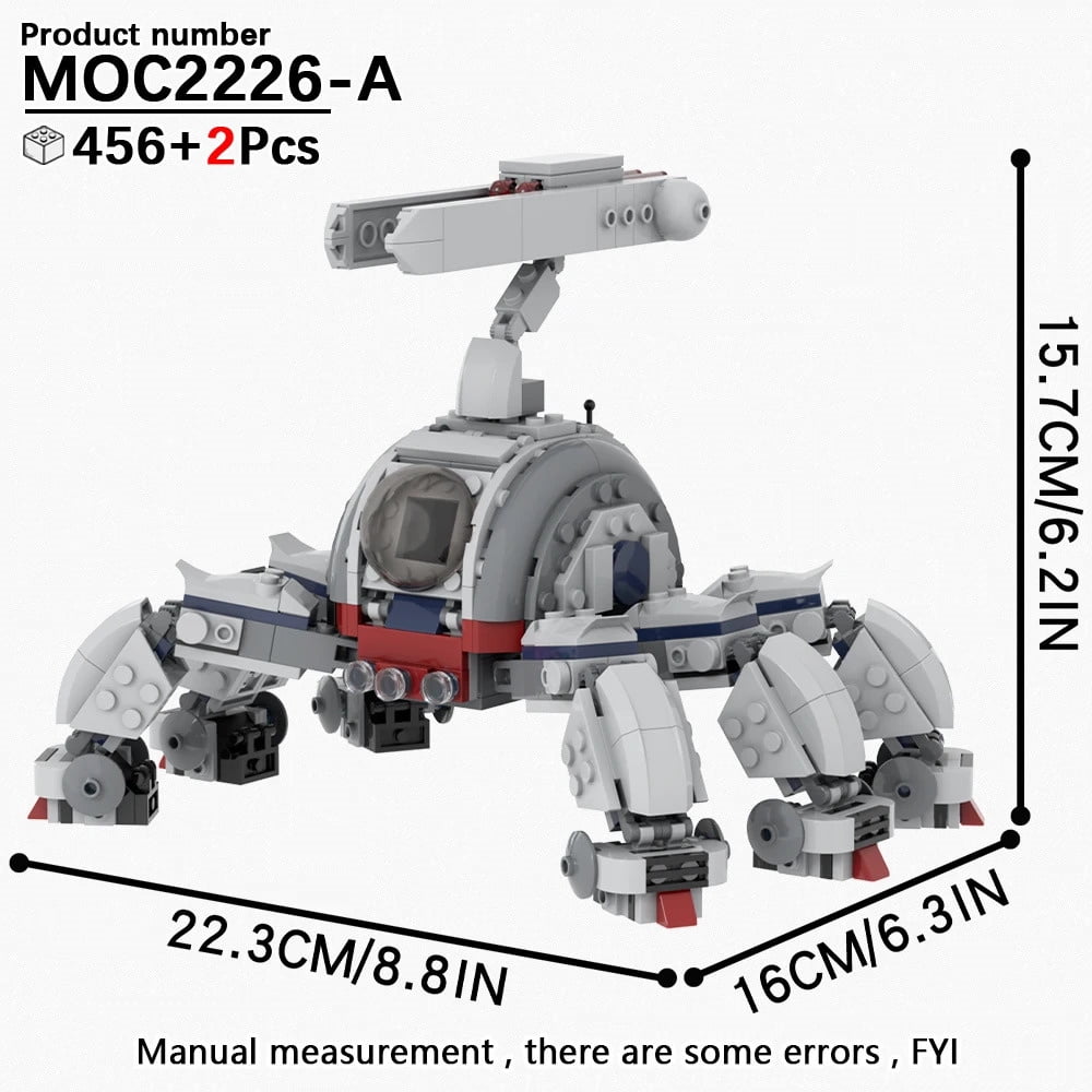 MOOXI Space Wars Walking Machine Model MOC Bricks DIY Diorama Adult ...