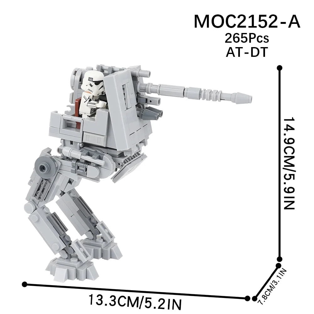 MOOXI Space Wars Walking Machine Model MOC Bricks DIY Diorama Adult ...