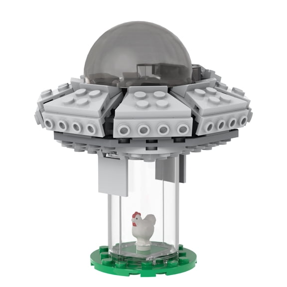 MOOXI UFO Building Block Set,Classic Creative Building Blocks Children Kit,Gifts for Kids(128pcs)