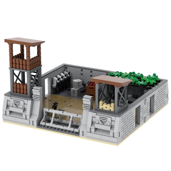 MOOXI WW2 Battlefield Military Soldier Base Building Set,Classic Creative Building Blocks Children Kit,Gifts for Kids(1117pcs)