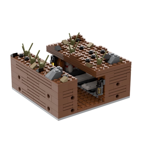 MOOXI WW2 Military Battlefield Soldier Trench Medical Point Building Set,Classic Creative Building Blocks Children Kit,Gifts for Kids(237pcs)