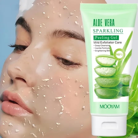 Mooyam Aloe Vera Exfoliating Gel, Moisturizing Facial Scrub 100ml