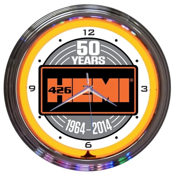 MOPAR HEMI 50TH ANNIVERSARY CLOCK 8MPORA
