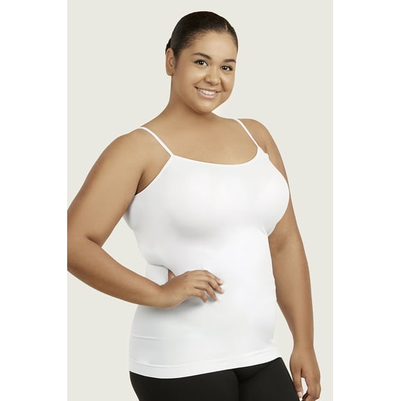 MOPAS Plus Size Scoop Neck Adjustable Spaghetti Strap One Size Camisole Tank Top