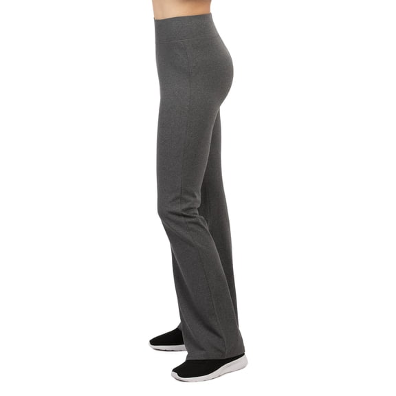 MOPAS Women's Flat Waistband High Waist Flared Bottom Workout Yoga Pants Leggings