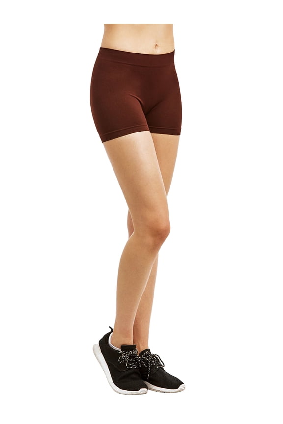 Women's Ribbed Waistband 10" Hot Short Plain Leggings