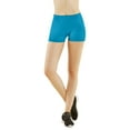 thumbnail image 1 of MOPAS Women's Ribbed Waistband 10" Hot Short Plain Leggings, 1 of 4