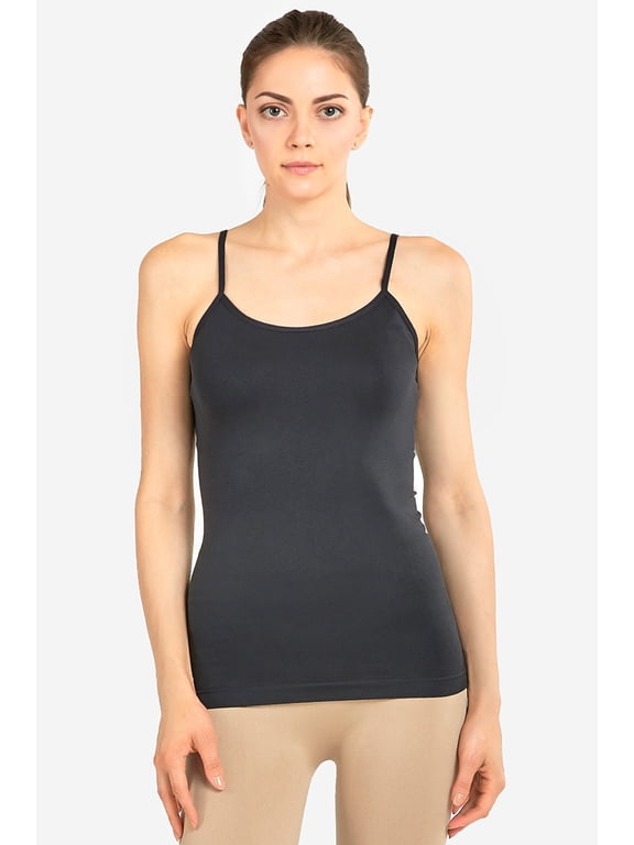 Women's Scoop Neck Adjustable Spaghetti Strap One Size Camisole Tank Top